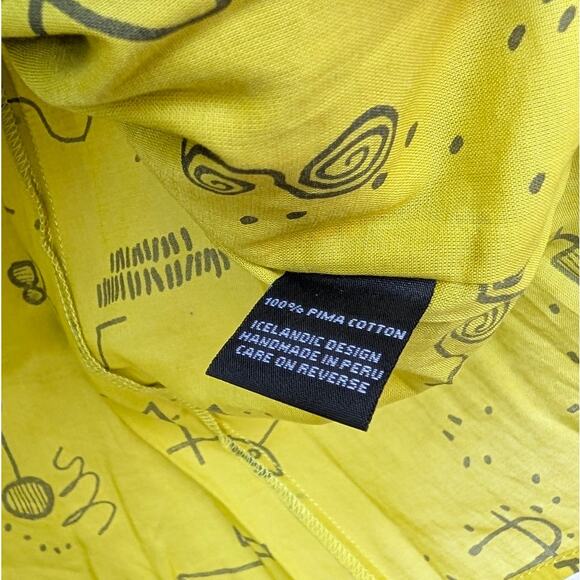 Matthildur Yellow Printed Pima Cotton Blouse Shirt Top, size 1/US4-6 - Picture 7 of 8